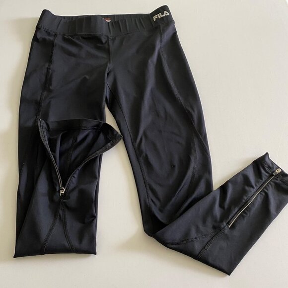 Fila Sport Women's Running Tights Size Small Black - Picture 5 of 9